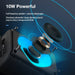 AirAux Portable Mini Speaker - 7 RGB Light Modes - Immersive 10W 360° Stereo - Large 2000mAh Battery - Bluetooth 5.1 - Black - Shopsta EU