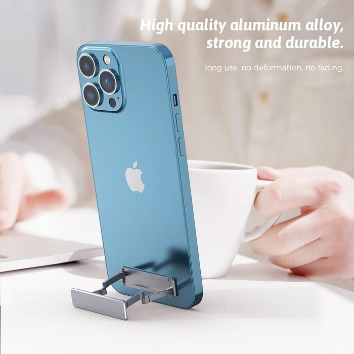 Aluminum Alloy Mini Invisible Stand - Foldable Phone Holder, Universal Back Sticker Bracket - Ideal for iPhone 14/13 Pro, Xiaomi 13, Samsung Users - Shopsta EU