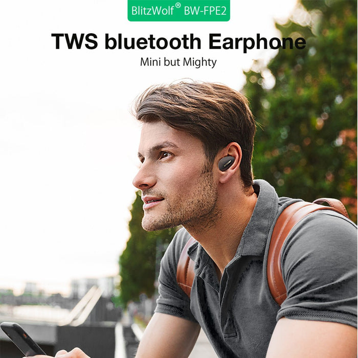 BlitzWolf® BW-FPE2 TWS Earbuds - Bluetooth 5.1, 13mm Large Drivers, AAC HiFi Sound - For High-Quality Audio and Long Listening Sessions. - Shopsta EU