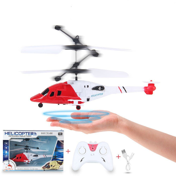 HFD-818 RC Helicopter - Infrared Induction Gesture Sensing, Levitation Flying, One-Key Take-Off/Landing, Altitude Hold, Dual Motor - Perfect Kids' Toy for Fun and Play - Shopsta EU